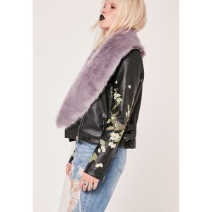 🆕Missguided Lilac Faux Fur Scarf Stole Shrug Wrap